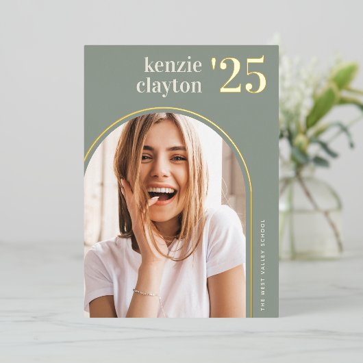 Moderne Arch | Aankondiging Afstuderen Folie (Staand Voorkant)