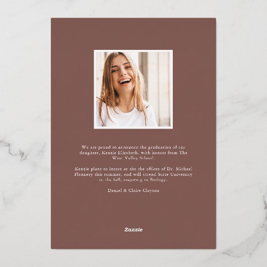 Moderne Arch | Aankondiging Afstuderen Folie (Achterkant)