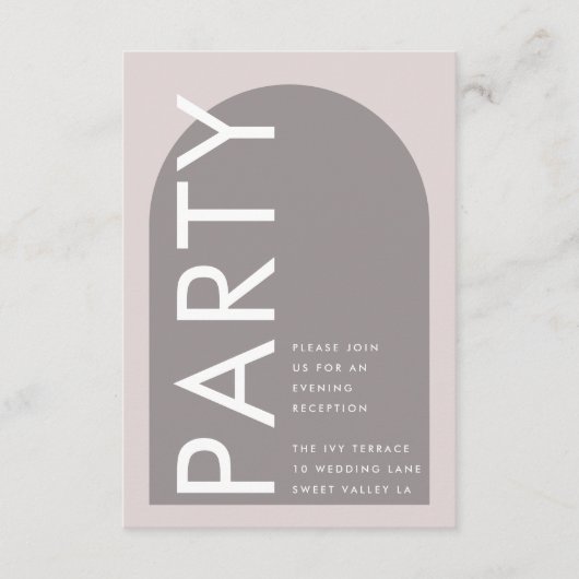 Moderne Arch Abstract Japandi Minimalisme Informatiekaartje (Voorkant)