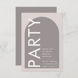 Moderne Arch Abstract Japandi Minimalisme Informatiekaartje