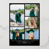 Moderne Arch Afgestudeerden Dubbele Afstudeerfeest Folie Uitnodiging (Achterkant)