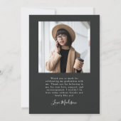 Moderne Arch Afstuderen Gold Charcoal Grey Kaart (Achterkant)