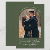 Moderne Arch bewaar de aankondiging van het huweli (Voorkant / Achterkant)