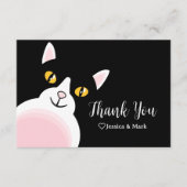 Moderne Arch Black Cat Baby shower Hartelijk dank Informatiekaartje (Voorkant)