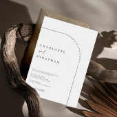 Moderne Arch Black en White QR Code Wedding Kaart