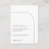 Moderne Arch Black en White Wedding Informatiekaartje (Voorkant)