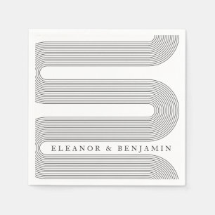 Moderne Arch Black White Lines Elegant Wedding Nam Servet