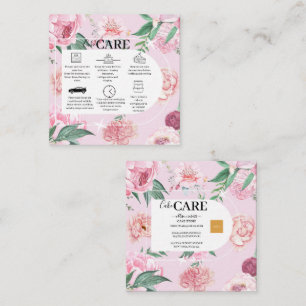 Moderne Arch Boheian Waterverf Florals Vierkante Visitekaartje