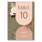 Moderne Arch Bohemian Chic Boho Waterverf Florals Kaart (Achterkant)