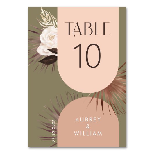 Moderne Arch Bohemian Chic Boho Waterverf Florals Kaart (Voorkant)