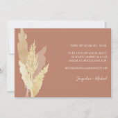 Moderne Arch BOHO Pampas Grass Simple Copper Photo Save The Date (Achterkant)