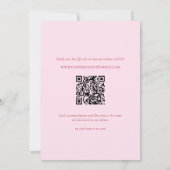 Moderne Arch Bold Typography Pink and Red Wedding Kaart (Achterkant)