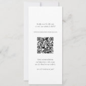 Moderne Arch Bold Typography QR code Long Wedding Kaart (Achterkant)