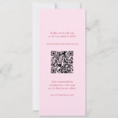 Moderne Arch Bold Typography QR code Long Wedding Kaart (Achterkant)