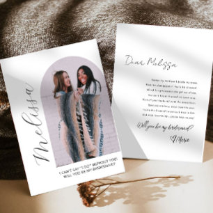 Moderne Arch Bridesmaid Photo proposal Kaart