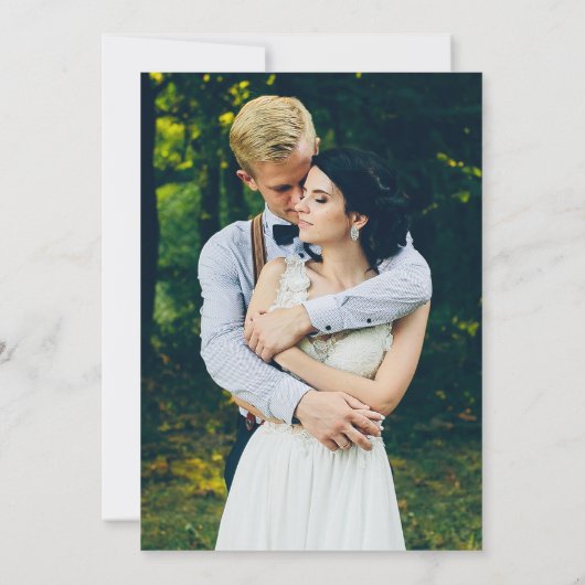 Moderne Arch Celestial Moon Stars Foto Weddenschap Kaart (Achterkant)