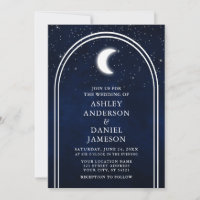 Moderne Arch Celestial Moon Stars Wedding