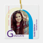 Moderne Arch Colorful Photo Afstuderen Keramisch Ornament (Voorkant)