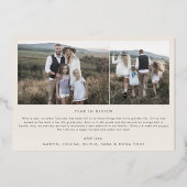 Moderne Arch | Cream Folie Multi Photo What A Year Feestdagenkaart (Achterkant)