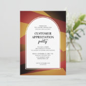 Moderne Arch Customer Appreciation Party Kaart (Staand voorkant)