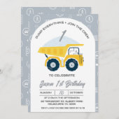 Moderne Arch Dump Alles Dump Truck Verjaardag Kaart (Voorkant / Achterkant)