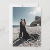 Moderne Arch Elegant Typography Chic Photo Wedding Kaart (Achterkant)