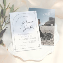 Moderne Arch Elegant Typography Chic Photo Wedding
