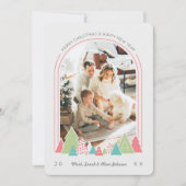 Moderne Arch en Colorful Tree-kerstkaart Kaart (Voorkant)