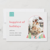 Moderne Arch en Colorful Tree-kerstkaart Kaart (Voorkant)