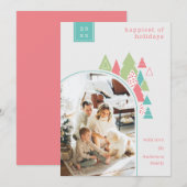 Moderne Arch en Colorful Tree-kerstkaart Kaart (Voorkant / Achterkant)