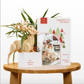 Moderne Arch en Colorful Tree-kerstkaart Kaart