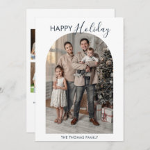 Moderne Arch Family Photo Collage Holiday Card