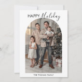 Moderne Arch Family Photo Collage Holiday Card Kaart (Voorkant)