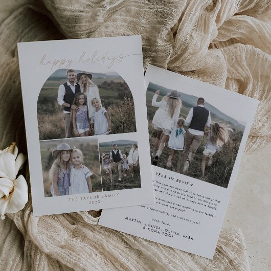 Moderne Arch | Folie fotocollage Feestdagenkaart