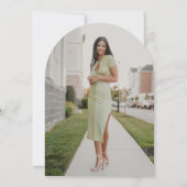 Moderne Arch Foto Afstudeerscriptie Afstudeerfeest Kaart (Achterkant)