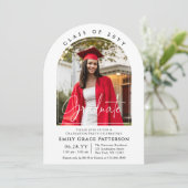 Moderne Arch Foto Afstudeerscriptie Afstudeerfeest Kaart (Staand voorkant)