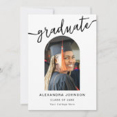 Moderne Arch Foto Afstuderen Aankondiging (Voorkant)