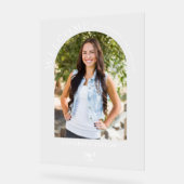 Moderne Arch Foto Elegant Graduation Party Welkom Acryl Bord (Hoek)