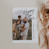 Moderne Arch Foto Gelukkig Nieuwjaar Script Kerstm Feestdagenkaart