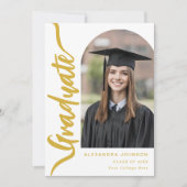 Moderne Arch Foto Goud Schrift Aankondiging (Voorkant)