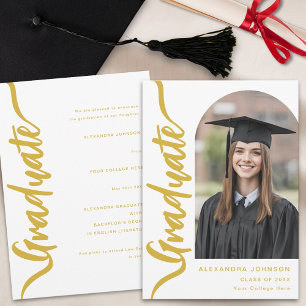 Moderne Arch Foto Goud Schrift Aankondiging