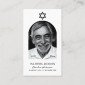 Moderne Arch Foto Joodse Gedenkteken Kaarten Visitekaartje (Voorkant)