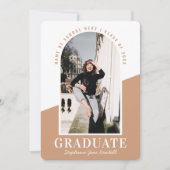 Moderne Arch Foto Neutral Afstuderen Aankondiging (Voorkant)