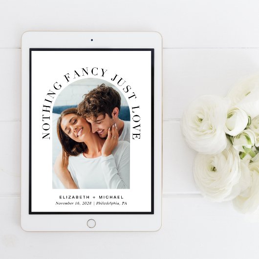 Moderne Arch Foto niets Fancy gewoon liefdeshuweli Kaart