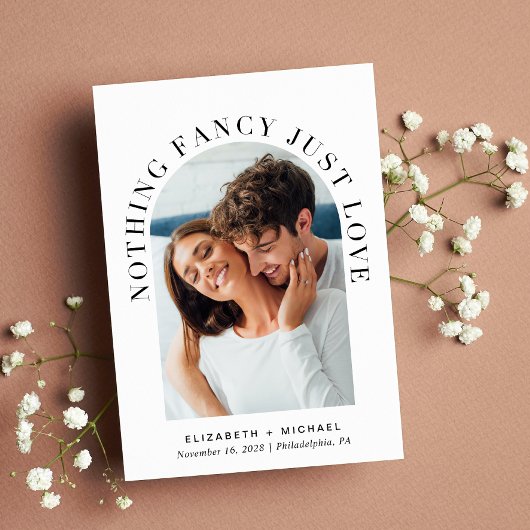 Moderne Arch Foto niets Fancy gewoon liefdeshuweli Kaart