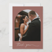 Moderne Arch Foto Rust Wedding Bedankt (Voorkant)