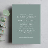 Moderne Arch Foto Sage Green Wedding Kaart