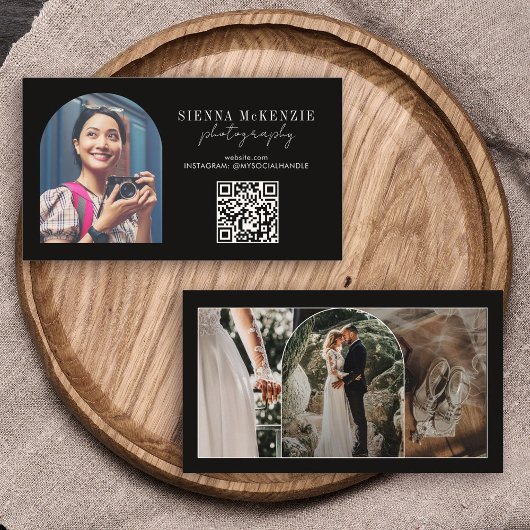 Moderne Arch Fotografie Professionele QR Code Visitekaartje