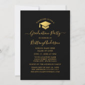 Moderne Arch Gold Calligraphy Graduation Party Kaart (Achterkant)