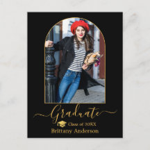 Moderne Arch Gold Pet Calligrafie Foto Afstuderen